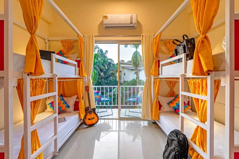 Bed in 6 Bed Mixed AC Dormitory Room with Balcony and Ensuite Bathroom 1
